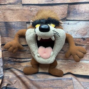 Vintage 1994 Taz Tasmanian Devil Plush Tyco Playtime Looney Tunes Stuffed Animal
